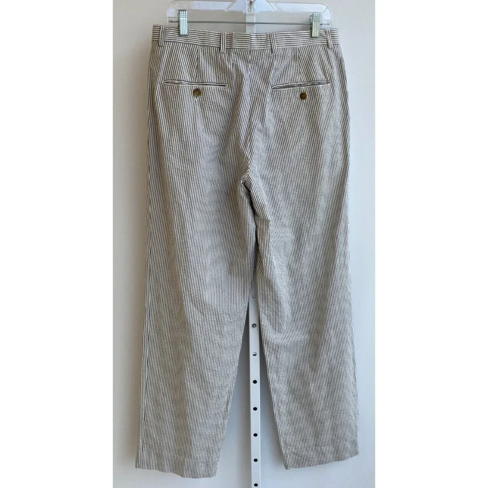 Burberry mens Seersucker Blue White pants trousers US 32 Reg (32x32)